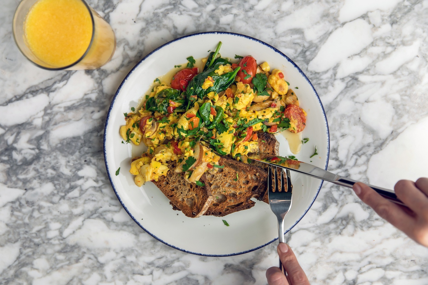 Morning Scramble on toast